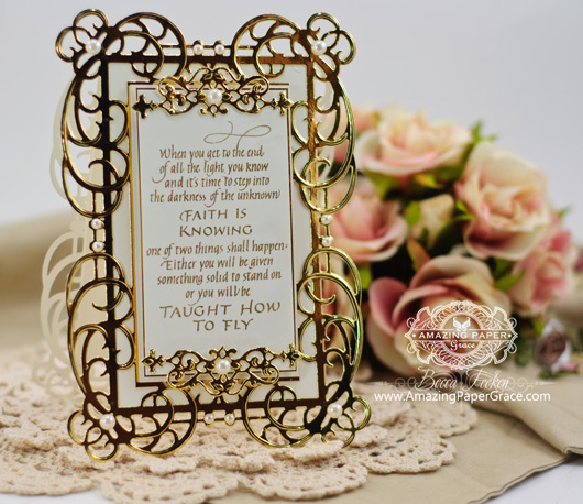 Card Making Ideas by Becca Feeken using New 2014 Spellbinders 5 x 7 Mystical Embrace and Quietfire Design - When You Get to the End 