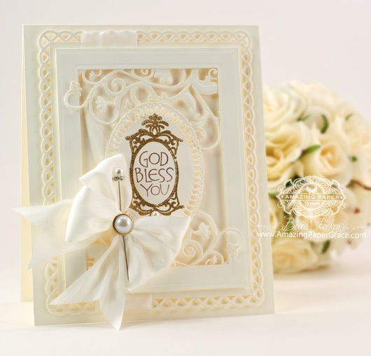 Card Making Ideas by Becca Feeken using Spellbinders Garden Weaves