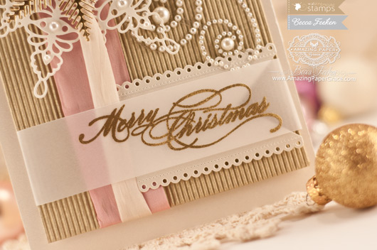 Christmas Card Making Ideas by Becca Feeken using Waltzingmouse Stamps Snowflake Die