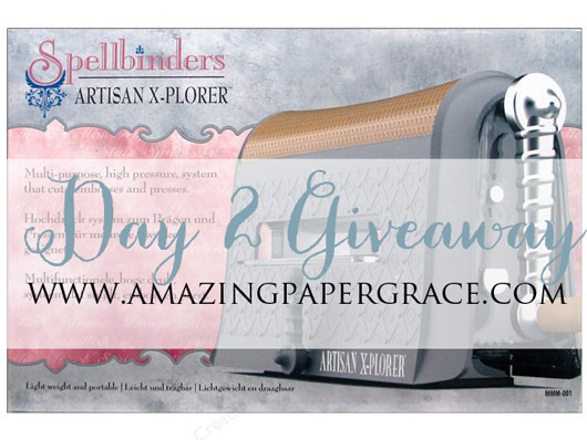Spellbinders Artisan X-Plorer Giveaway - www.amazingpapergrace.com