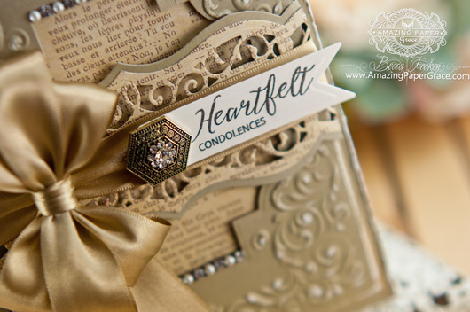 Sympathy Card Making Ideas by Becca Feeken using JustRite Sympathy Handwritten Sentiments, Spellbinders Labels Forty Three and Spellbinders Shady Allure - www.amazingpapergrace.com