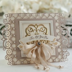 Thank you Card Making Ideas by Becca Feeken using Spellbinders Labels 47 Decorative Elements and Spellbinders Mary Border Strip