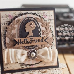 Friendship Card Making Ideas by Becca Feeken using Spellbinders Silhouette - www.amazingpapergrace.com