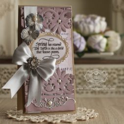 Card Making Ideas by Becca Feeken using Spellbinders Graceful Floral Lace and Quietfire Design - Spring has Returned - see full supply list at www.amazingpapergrace.com
