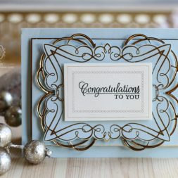 Introducing Glorious Glimmer by Becca Feeken and Spellbinders Glimmer Foil System - Elegant Rectangle and Flourished Square - See full supply list at www.amazingpapergrace.com/?p=34393